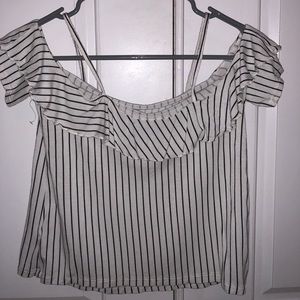 Striped off the shoulder too